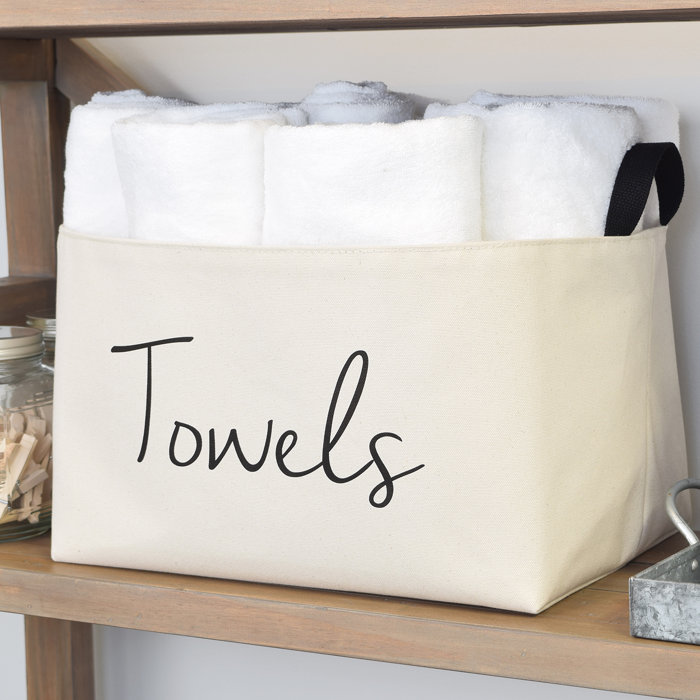 asouthernbucket Towels Fabric Storage Basket Wayfair